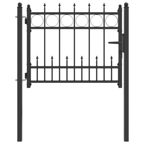 vidaXL Porte de Clôture HORST 100 x 75 cm Mét¿¿ Noir Verrouillable