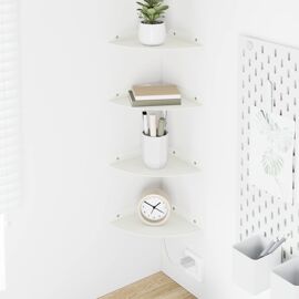 vidaXL Étagère flottante avec étagère 4 pcs Blanc 18 x 18 x 2 cm