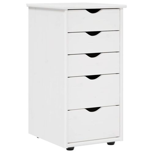 vidaXL Armoire Blanc 34 x 39 x 61,5 cm Bois de Pin Massif