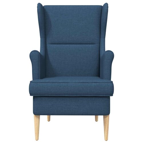 vidaXL fauteuil Bleu tissu
