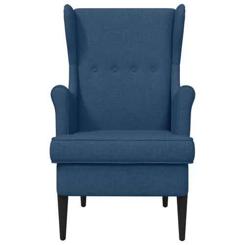 vidaXL fauteuil Bleu tissu