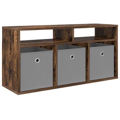 vidaXL Basboard avec tiroir Chêne fumé 87 x 27,5 x 43 cm