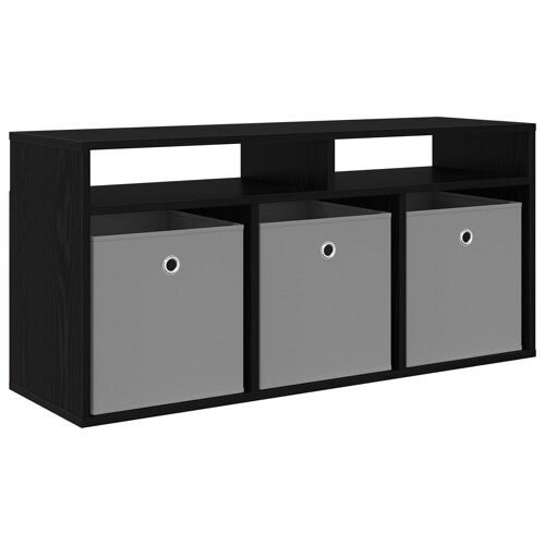 vidaXL Basboard avec tiroir Chêne noir 102 x 32 x 48,5 cm