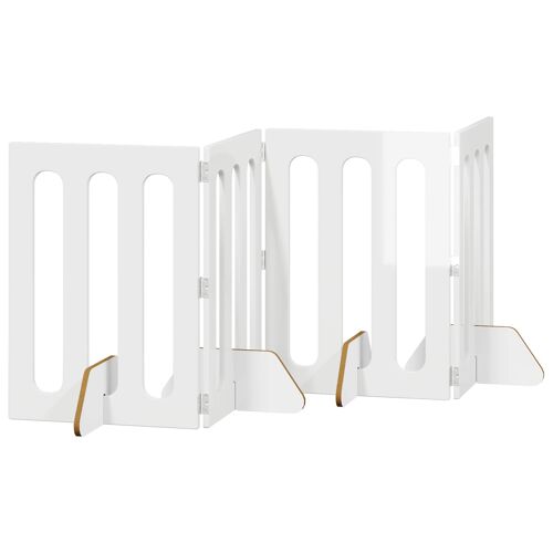 Vidaxl Clôture Pliable Pour Animaux 4 Pcs Blanc Brillant