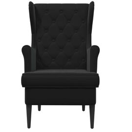 vidaXL fauteuil Noir Velours