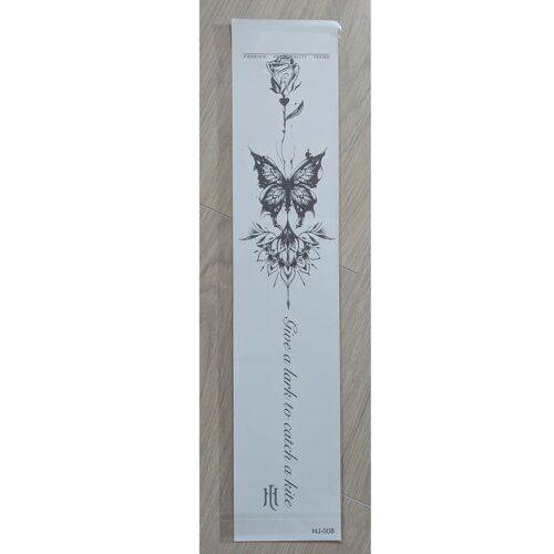 Tatouage Temporaire Herbal (10-15 Jours) - Rose, Papillon