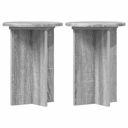vidaXL Support de Plante 2 pcs Sonoma gris Ø29,5 x 40 cm