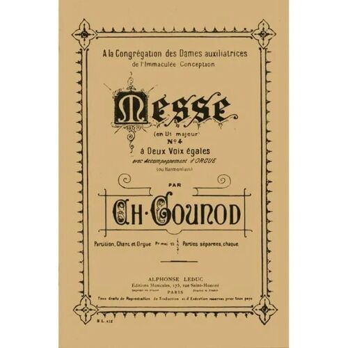 Messe No.4 In C / Conducteur
