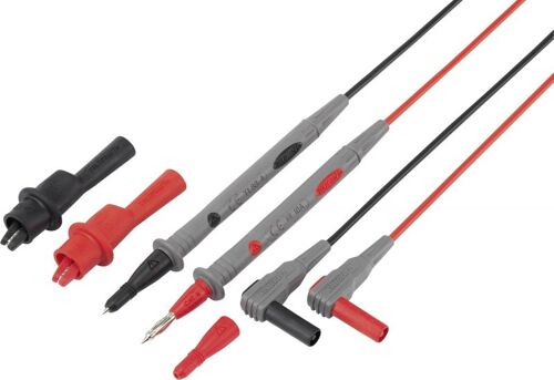 VOLTCRAFT TL 88-4 Sicherheits-Messleitungs-Set [Lamellenstecker 4 mm - Prüfspitze] 1.80 m Schwarz, Rot (VC-10906600)