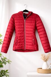Doudoune Rouge Kiabi Xs ¿ Très Bon État ¿ Légère, Chaude, Avec Capuche