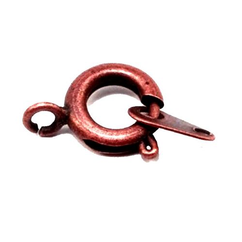 50 Fermoirs Anneau À Ressort Métal Couleur Cuivré Bracelet Accessoire Pour Fabrication Bijoux Artisanat Avec Attache Ø 5 Mm