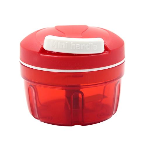 Hachoir manuel Hachoir à légumes domestique Broyeur multifonction Robot de cuisine Machine à viande Concasseur Mélangeur Rouge | Presses à ail