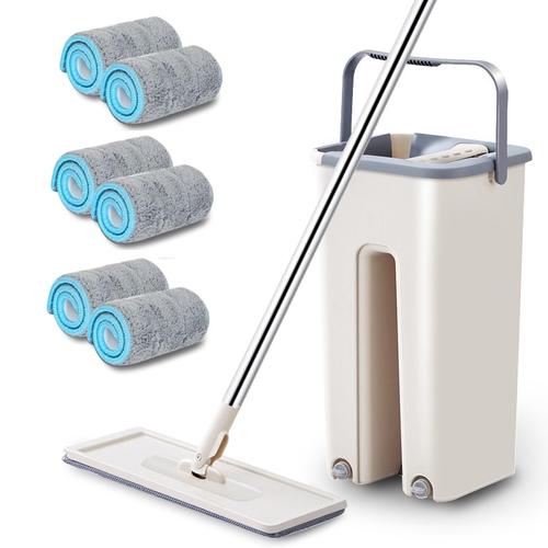 Vadrouille de nettoyage sans impasse Ménage Paresseux Lavage des mains Vadrouille plate