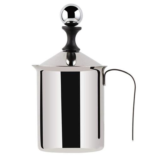 Mousseur à lait manuel en acier inoxydable Pompe à main Crémier Double maille Café Lait Mousse Mousseur Pichet Mousse Mousseur Tasse Marqueur Pichet | Mousseurs à lait