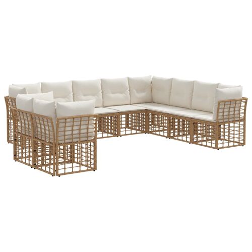 Vidaxl Ensemble De Canapés D'extérieur 8 Pcs Naturel Polyester