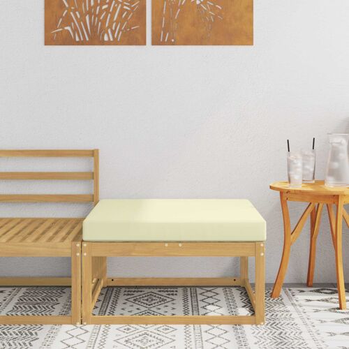 vidaXL Pouf d'Extérieur Polyester Blanc