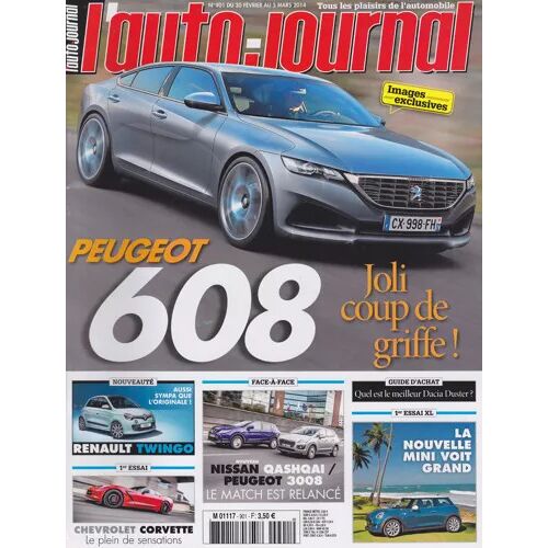 Auto Journal 901 De 2014 Mini Cooper 1.5 Red Hot,Nissan Qashqai 1.5 Dci,Peugeot 3008 1.6 Hdi,Corvette Stingray 6.2 Coupe,Honda Civic Tourer 1.6i Dtec,Range Rover Evoque Td4,Audi A3 Cab 1.8 Tfsi,Seat L