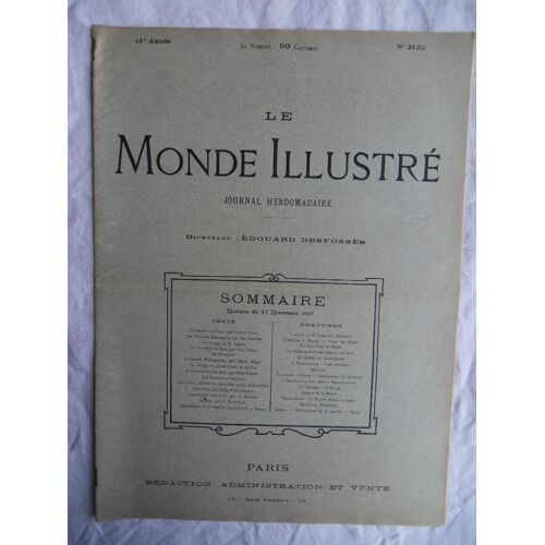 Le Monde Illustré N°2122 Du 27 Novembre 1897