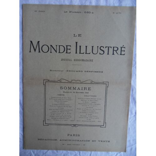 Le Monde Illustré N°2173 Du 12 Novembre 1898