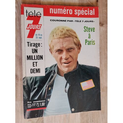 Télé 7 Jours 235 Steve Mcqueen Couverture + Poster Le Manège Enchanté Les Indiens Rocambole