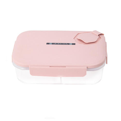 1 Pc Rose 1500 Ml Boîte À Lunch Thermique En Plastique Joint Carré Alimentaire Réfrigérateur Snack Boîte De Rangement Étudiant Bureau En Plein Air Pique-Nique Déjeuner Conteneur De Nourriture | Boîtes À Lunch