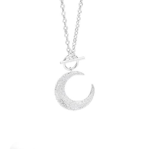 Sterling Silver 925 Pendentifs Boucle Flash Sable Lune Colliers Pour Femmes Déclaration À La Mode Boho De Luxe Bijoux De Mode | Colliers