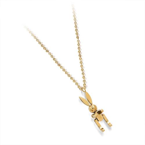 Acier Inoxydable Géométrique Animal Lapin Épissage Collier Pendentif Cadeau Pour Femmes Chaîne De Luxe Accessoires Bijoux | Pendentif Colliers