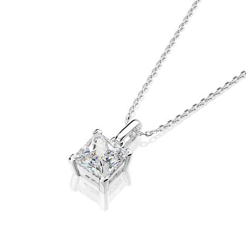 Luxe 100% 925 Sterling Silver Créé Moissanite Gemstone Pendentif Collier Fine Jewelry | Colliers