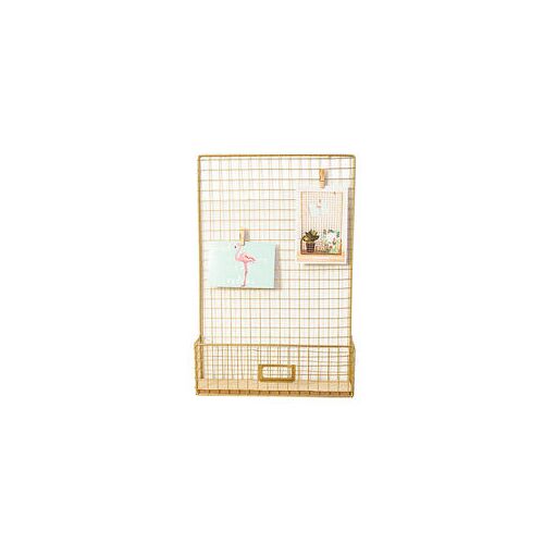 Support de rangement mural doré nordique bricolage grille de maille de fer panneau d'affichage photo multifonction suspendu support d'étagère décoratif pour la maison | Supports de stockage et supports
