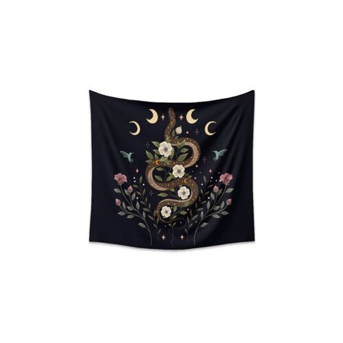 130 * 150cm Tapisserie Psychédélique Changement De Phase De Lune Fleur Tapisserie Tenture Murale Tissu Hippie Fond Couverture Murale Tapis Home Deco|Tapisseries Décoratives