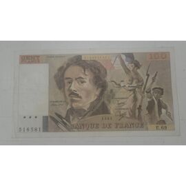 Billet 100 Francs De Eugène Delacroix 1983 E.69