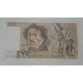 Billet 100 Francs De Eugène Delacroix 1986 D.103