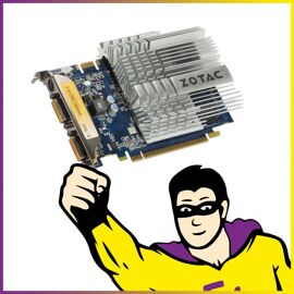 Carte Graphique Zotac 9500GT 512Mo DDR2 PCIe DVI-I S-VIDEO High Profile