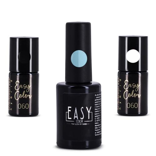 Lot De 3 Vernis Semi Permanents De Couleur Tendance Noir Blanc Et Bleu Pastel Multicolore
