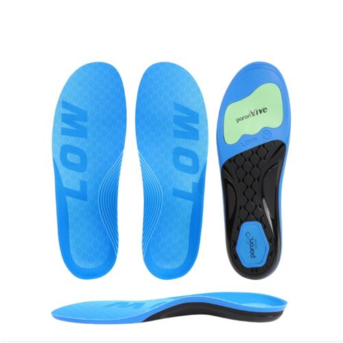 Semelles Intérieures Ergonomiques Bleues Pour Pieds Plats Légers, Soutien De Voûte 3.1cm, Amortissement Et Stabilisateur De Talon (1 Paire) M