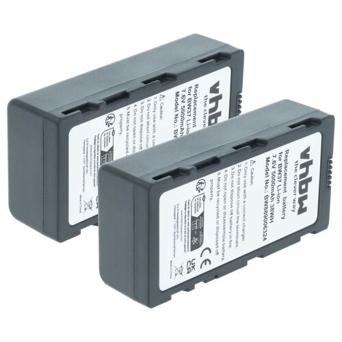 Vhbw 2x Batterie Remplacement Pour Dji Wb37 Pour Télécommande Manette De Drone (5000mah, 7,4v, Li-Polymère)