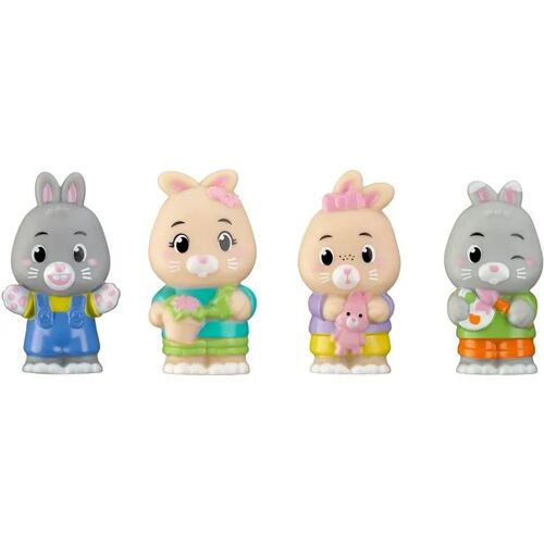 Figurines Sophie la Girafe Klorofil Famille Lapin x4