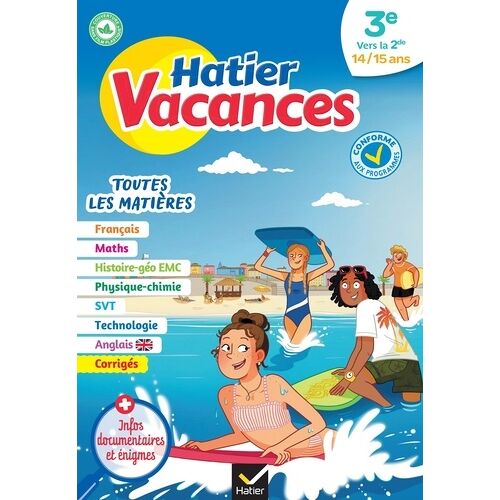 Hatier Vacances De La 3e Vers La 2de - Toutes Les Matières