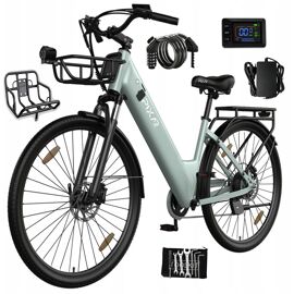 Vélo Électrique Pixar C1 Pro City 2026, 250 W, 36 V, 18 Ah, 25 Km/H, 100 Km D'Autonomie-Vert