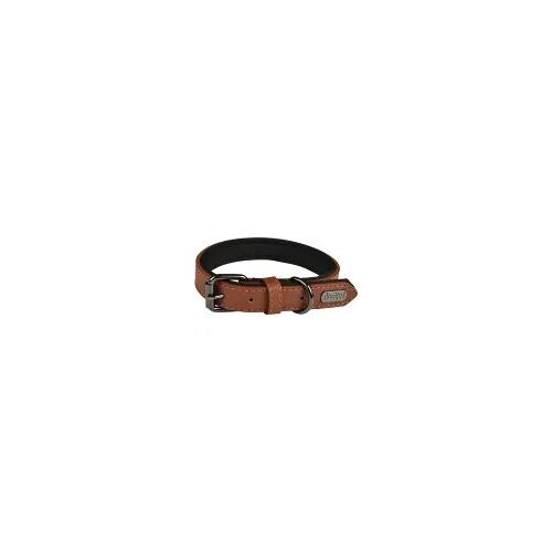 Collier Chien Simili Cuir Doogy - Marron - 40cm