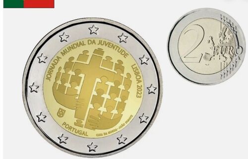 2€ Euros Commémorative Portugal 2023 Journée Mondiale Jeunesse Lisbonne