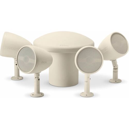 Enceinte d'extérieur Focal Pack 4.1 4x OD Sat 5 Crème + 1x OD Sub 12 Crème