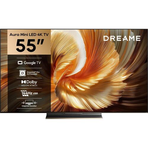 Dreame Aura Mini LED 4k TV S100 55" 4K Ultra HD Smart TV Wifi Noir 350 cd/m²