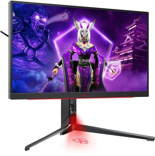 AOC Gaming AG274QXM - AGON4 Series - écran LED - jeux - 27" - 2560 x 1440 QHD @ 170 Hz - IPS - 600 cd/m² - 1000:1 - DisplayHDR 1000 - 1 ms - 2xHDMI, DisplayPort, USB-C - haut-parleurs - avant noir mat, dos noir mat/rouge