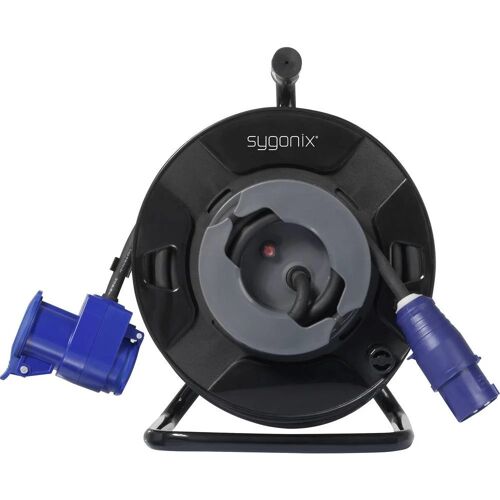 Sygonix SY-6684366 Kabeltrommel Schwarz CEE-Cara-Stecker (SY-6684366)