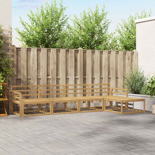 Vidaxl Ensemble De Canapés D'extérieur 5 Pcs Blanc 333 X 162,5 X 73 Cm