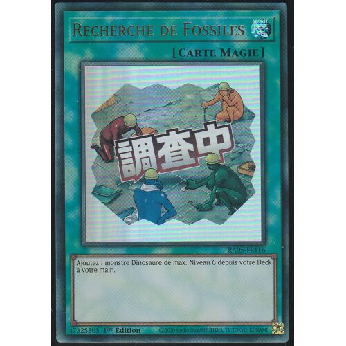 Carte Yu-Gi-Oh - Recherche De Fossiles - Ra05-Fr116 - Ultra-Rare