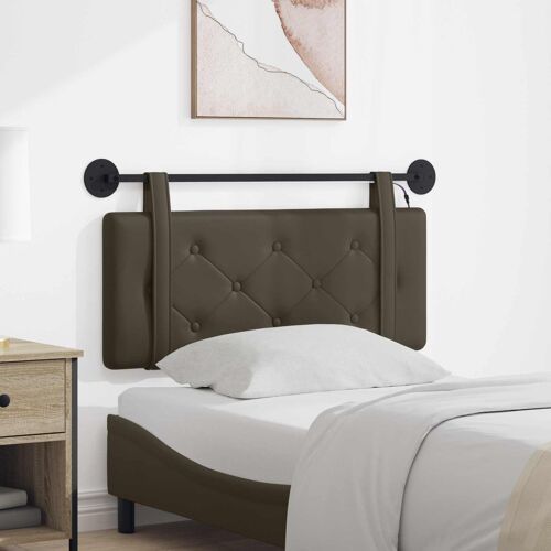 vidaXL Tête de lit suspendue Avec lumière LED Gris Simili cuir