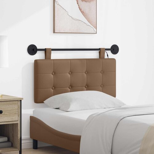 vidaXL Tête de lit suspendue Avec lumière LED Cappuccino Simili cuir