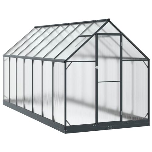 Vidaxl Serre De Jardin Avec Porte Anthracite 183,5 X 423,5 X 207 Cm